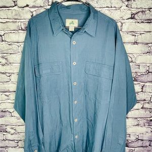 Eastern Mountain Sports Button Down Shirt Men's XL Fishing/Vented Outdoor Blue